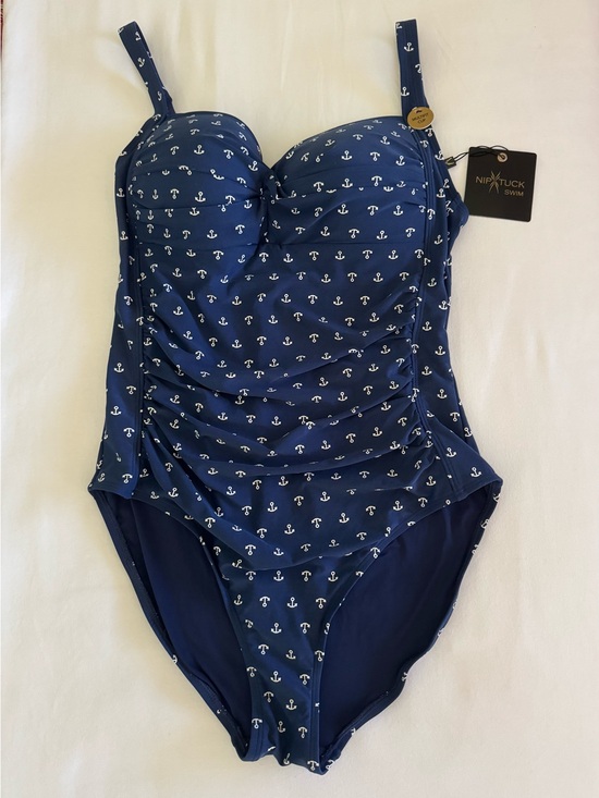 Nip Tuck Other - NWT NipTuck one piece swimsuit size 10.  Navy blue w/white anchors. Adorable!